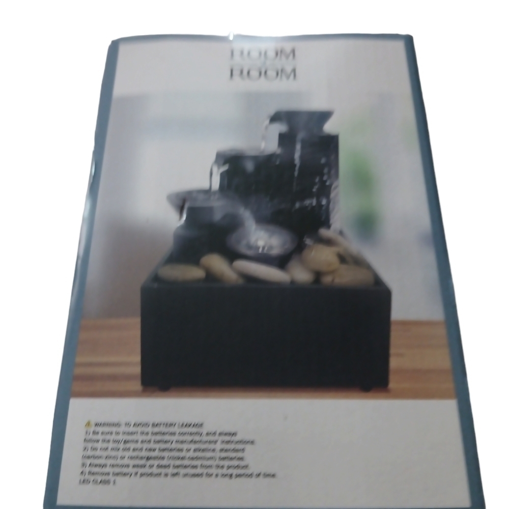 Room 2 Room LED Tiered Water Fountain River Rocks Indoor - Picture 5 of 5